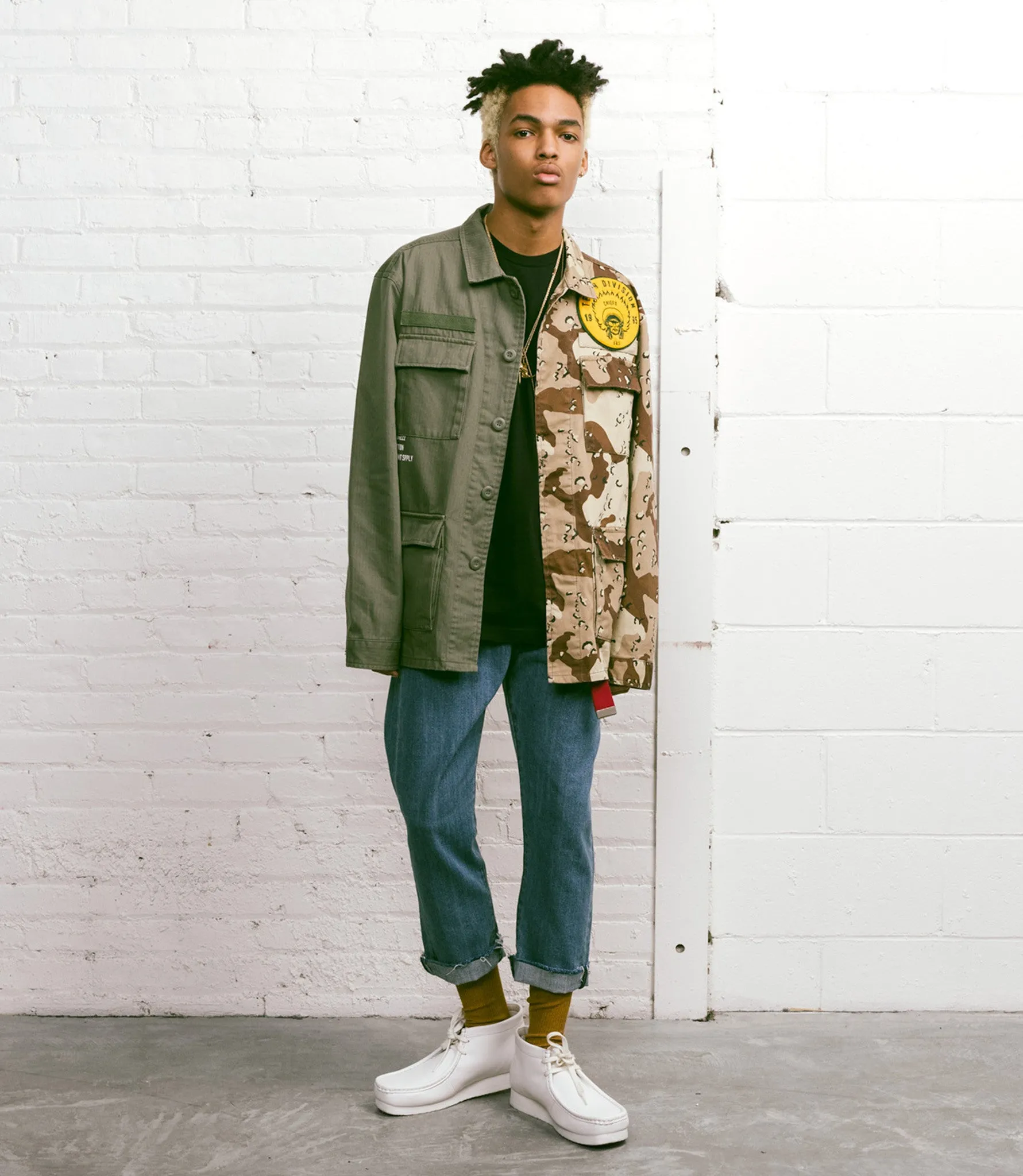 10Deep - Vintage Split Military Men's Shirt, Multi