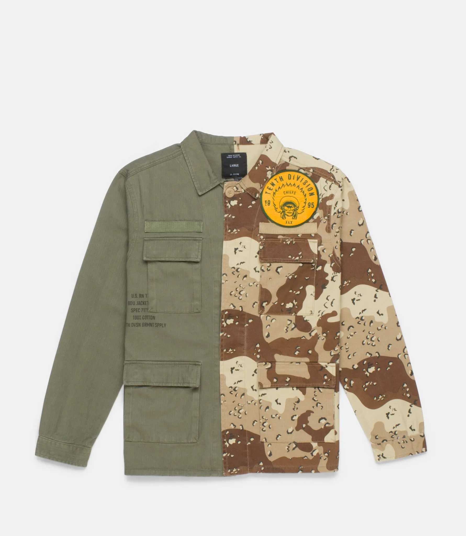 10Deep - Vintage Split Military Men's Shirt, Multi