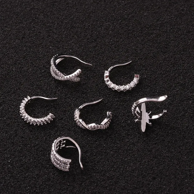 1pc Helix Cartilage Conch Fake Piercing Jewelry Adjustable Cz Ear Cuff No Piercing Conch Cuff Earring