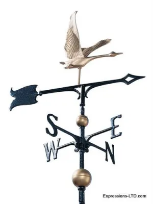 30-Inch Full-Bodied Goose Weathervane - Gold-Bronze