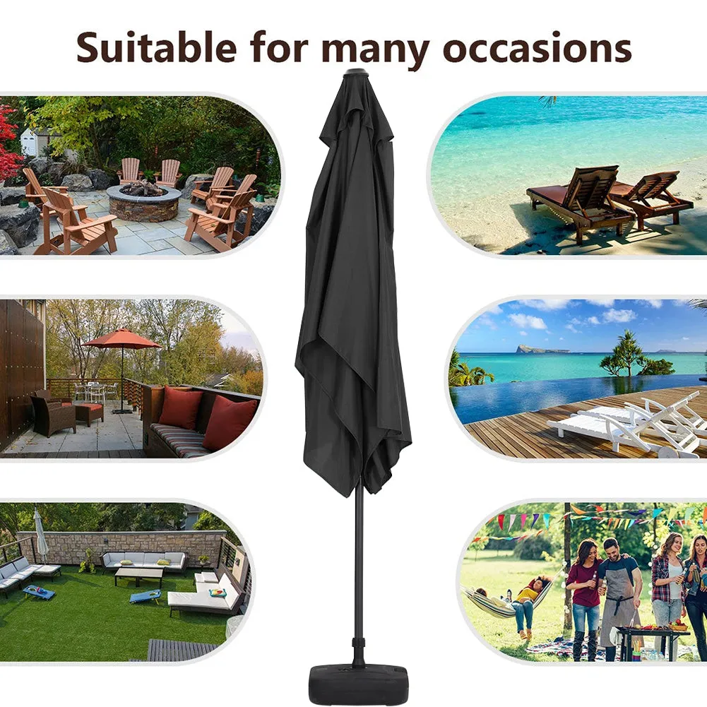 3M Waterproof Rectangular Sunshade Parasol Umbrella for Outdoor