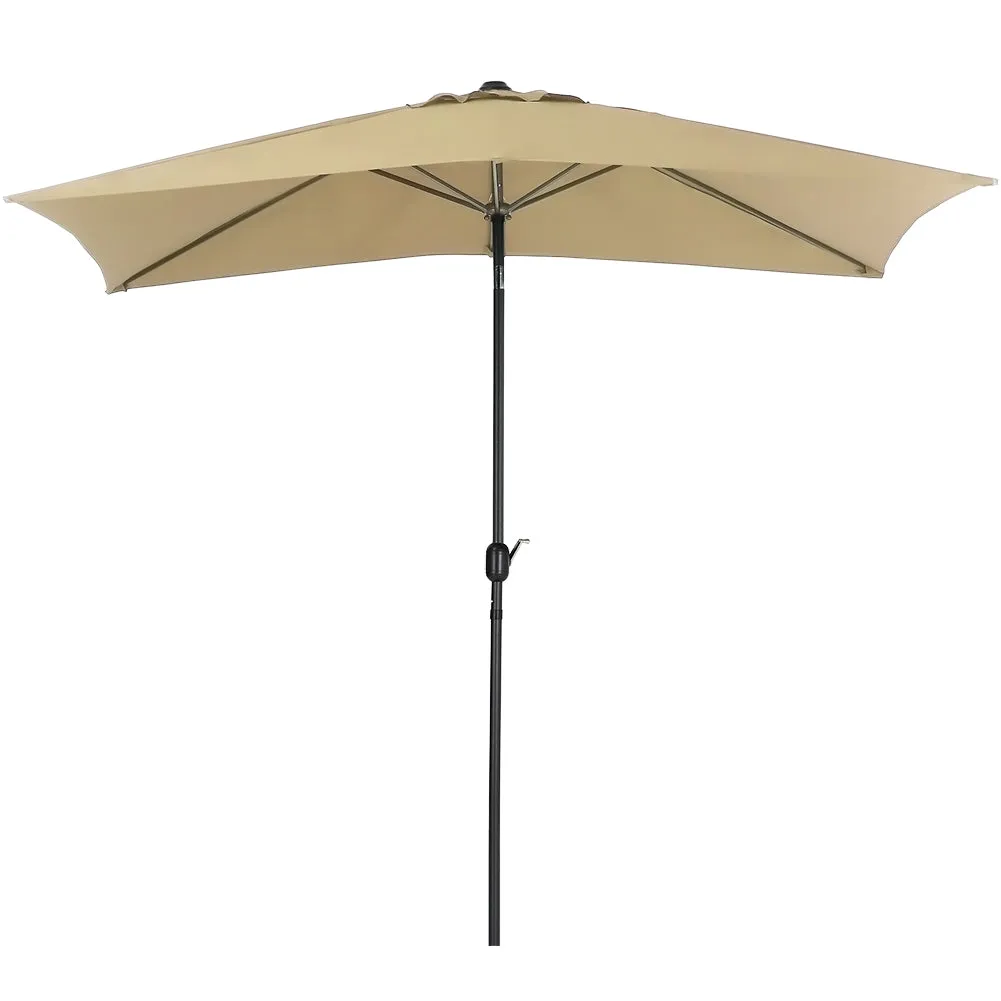 3M Waterproof Rectangular Sunshade Parasol Umbrella for Outdoor