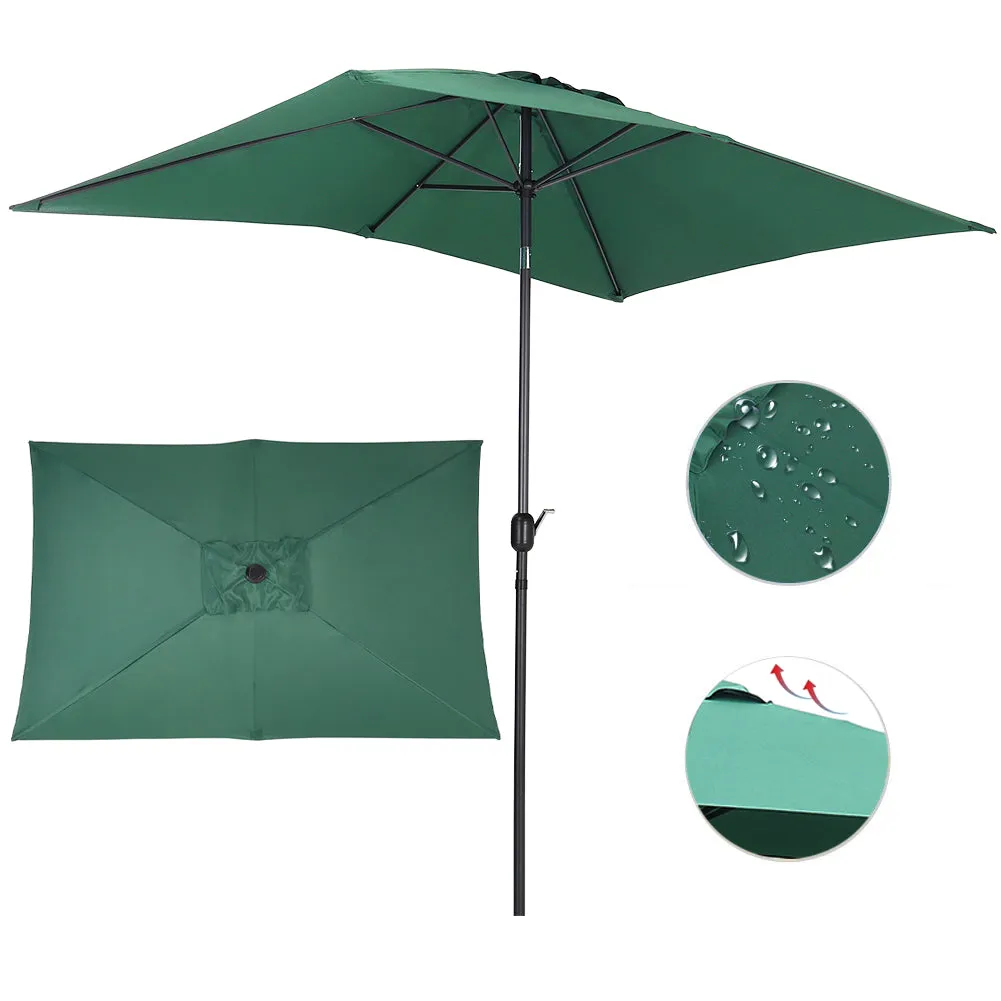 3M Waterproof Rectangular Sunshade Parasol Umbrella for Outdoor