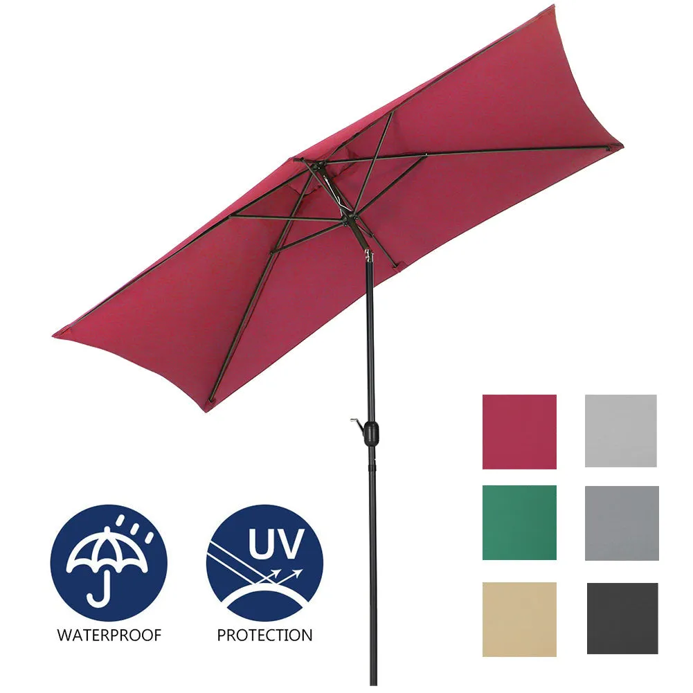 3M Waterproof Rectangular Sunshade Parasol Umbrella for Outdoor