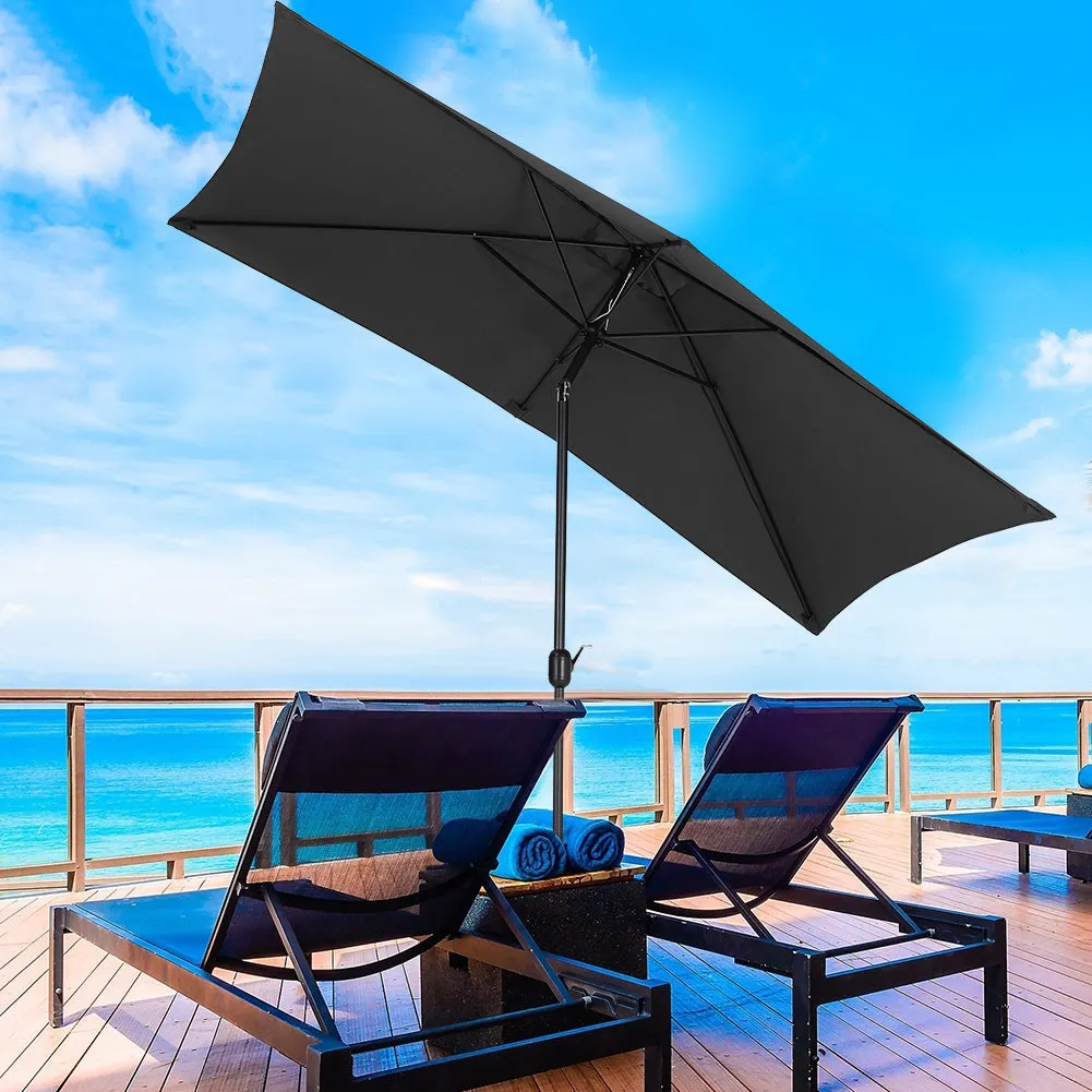 3M Waterproof Rectangular Sunshade Parasol Umbrella for Outdoor