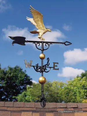 46-Inch Eagle Weathervane - Gold-Bronze