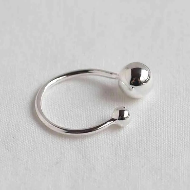 925 Sterling Silver Open Cuff Ring Flexible Ring