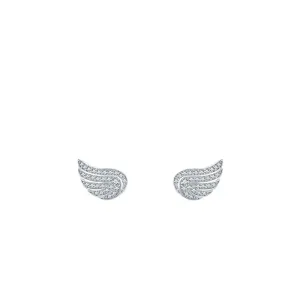 Angel Wings Zircon Earrings in Sterling Silver