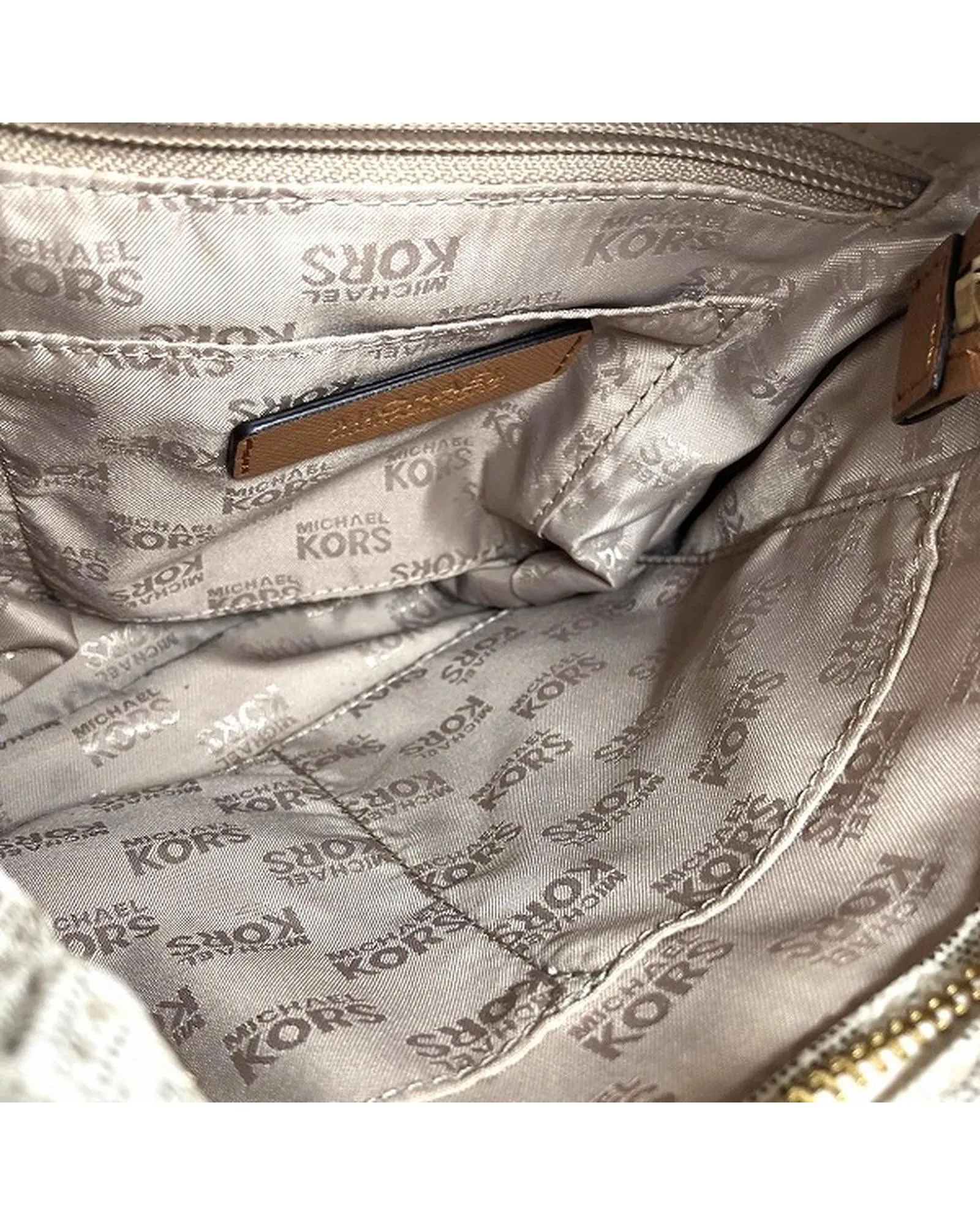 Authentic Michael Kors Beige Shoulder Bag - Used A Condition