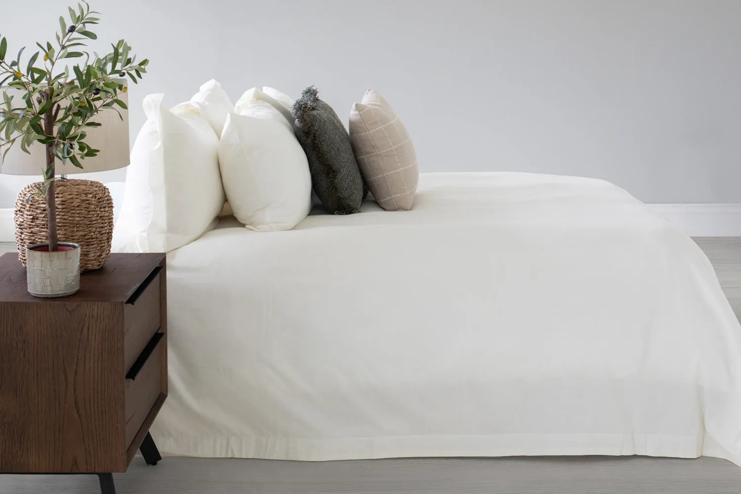 Ava Linen Look Duvet Set | Natural | Super King