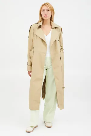 Beige Belted Trench Coat