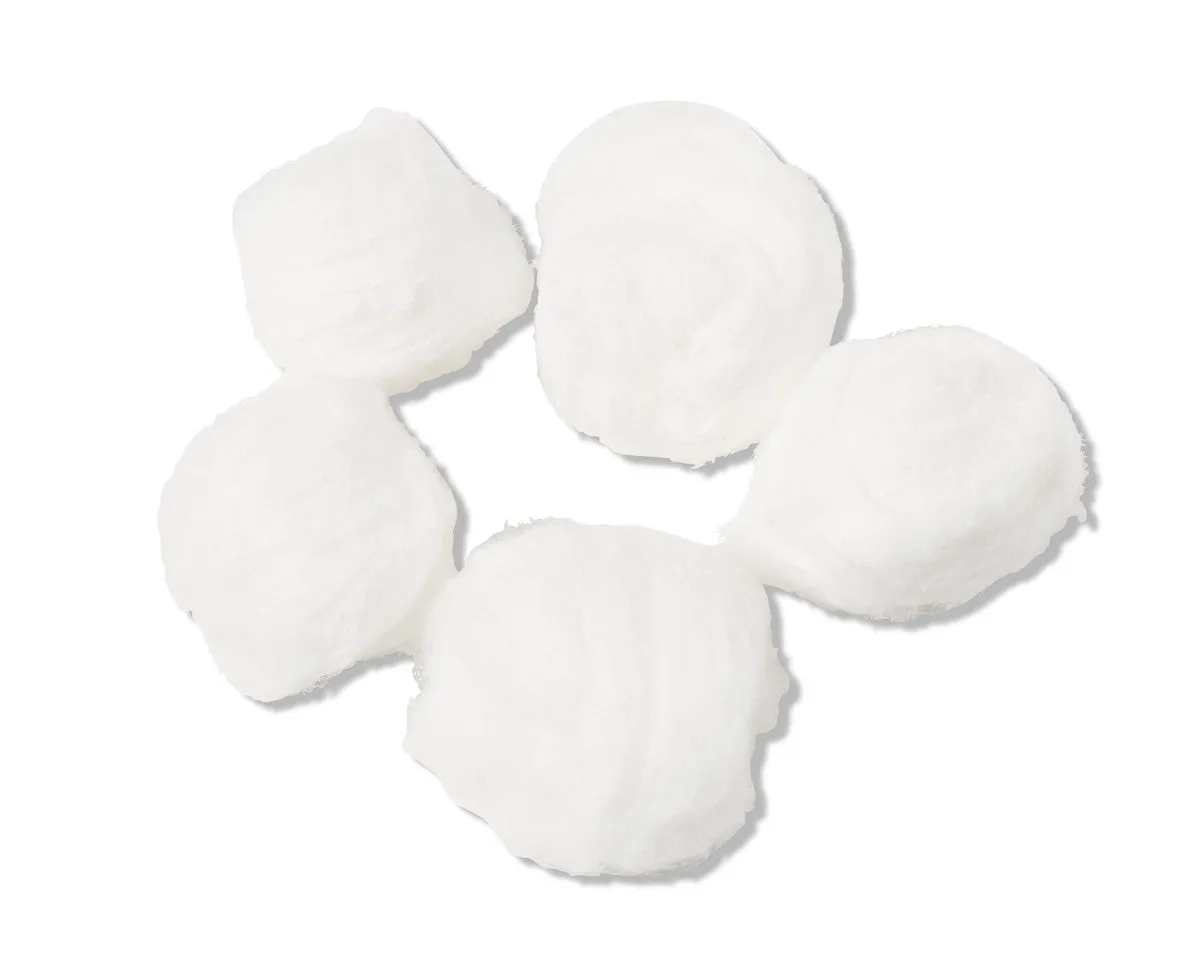 BIOSEAL COTTON BALLS. COTTON BALL, LARGE, 5/PK, 100 PK/CS. , CASE