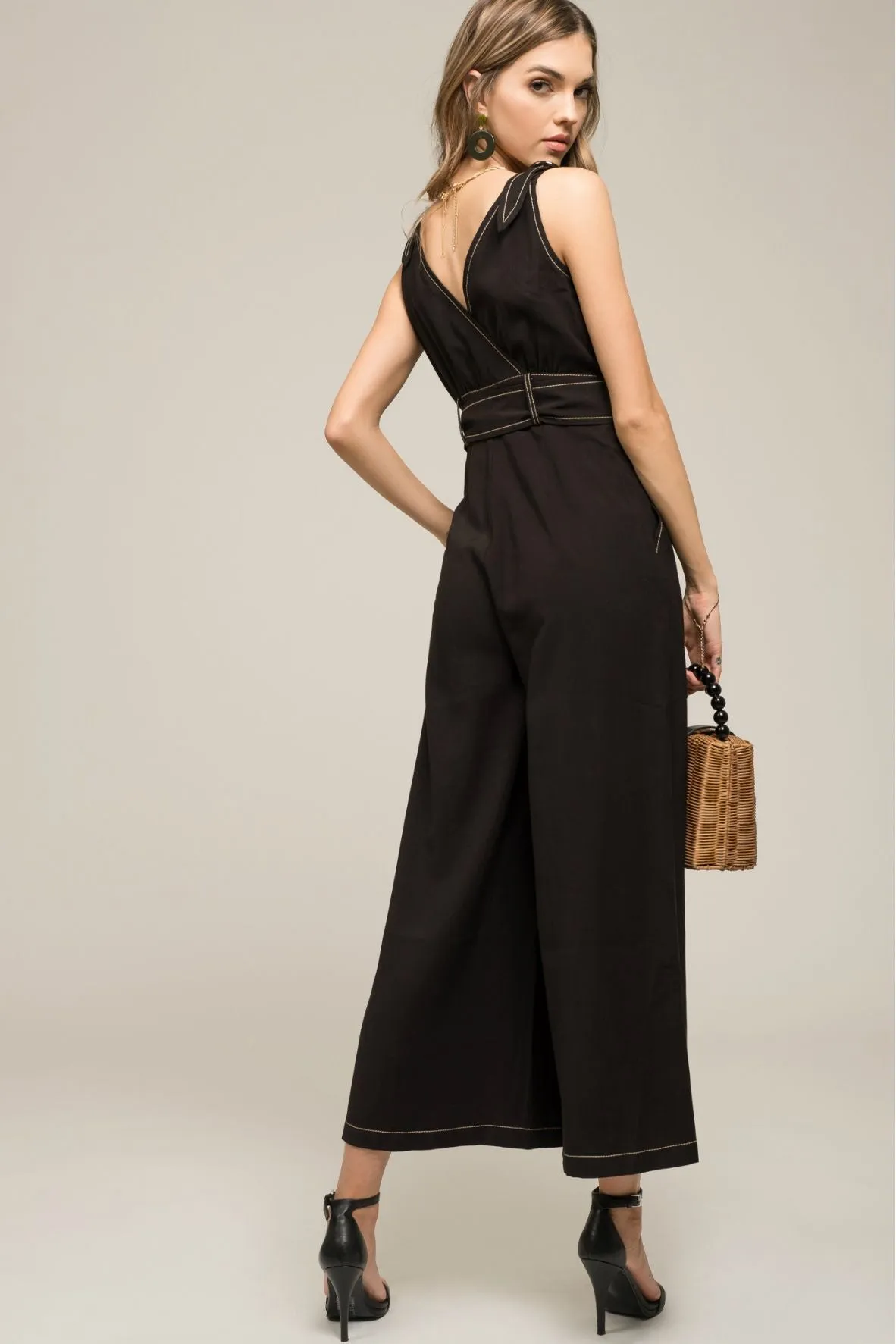 Black Belted Jumpsuit