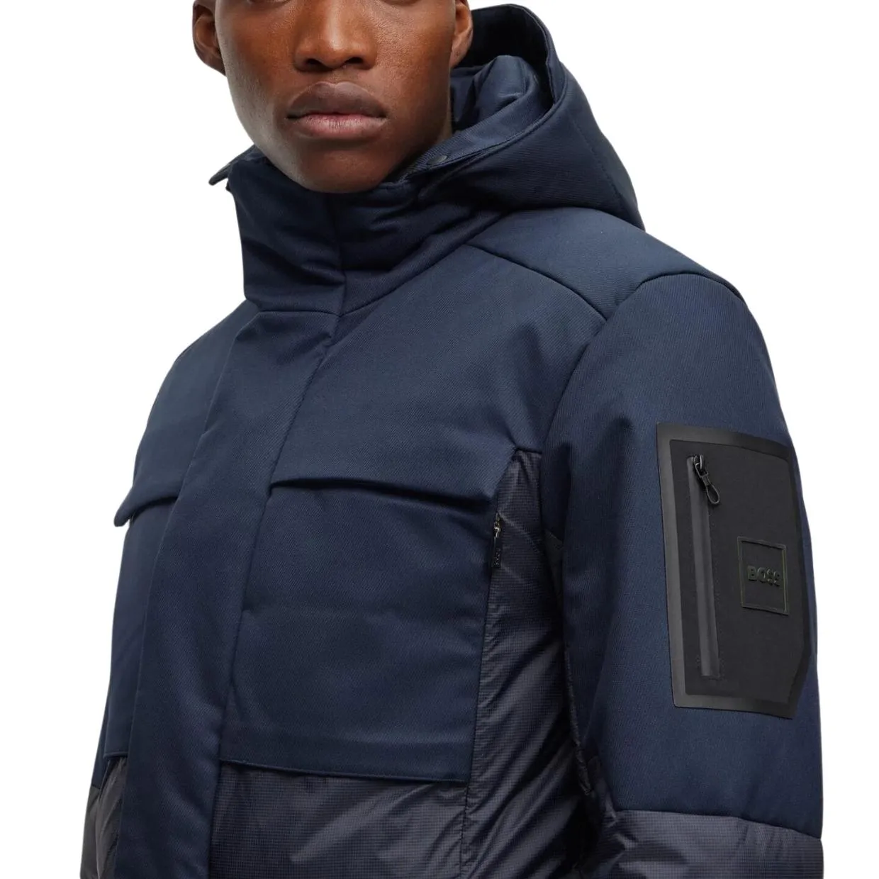 BOSS J Zefiro2 Detachable Hood Dark Navy Down Jacket