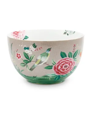 BOWL BLUSHING BIRDS KHAKI 23CM