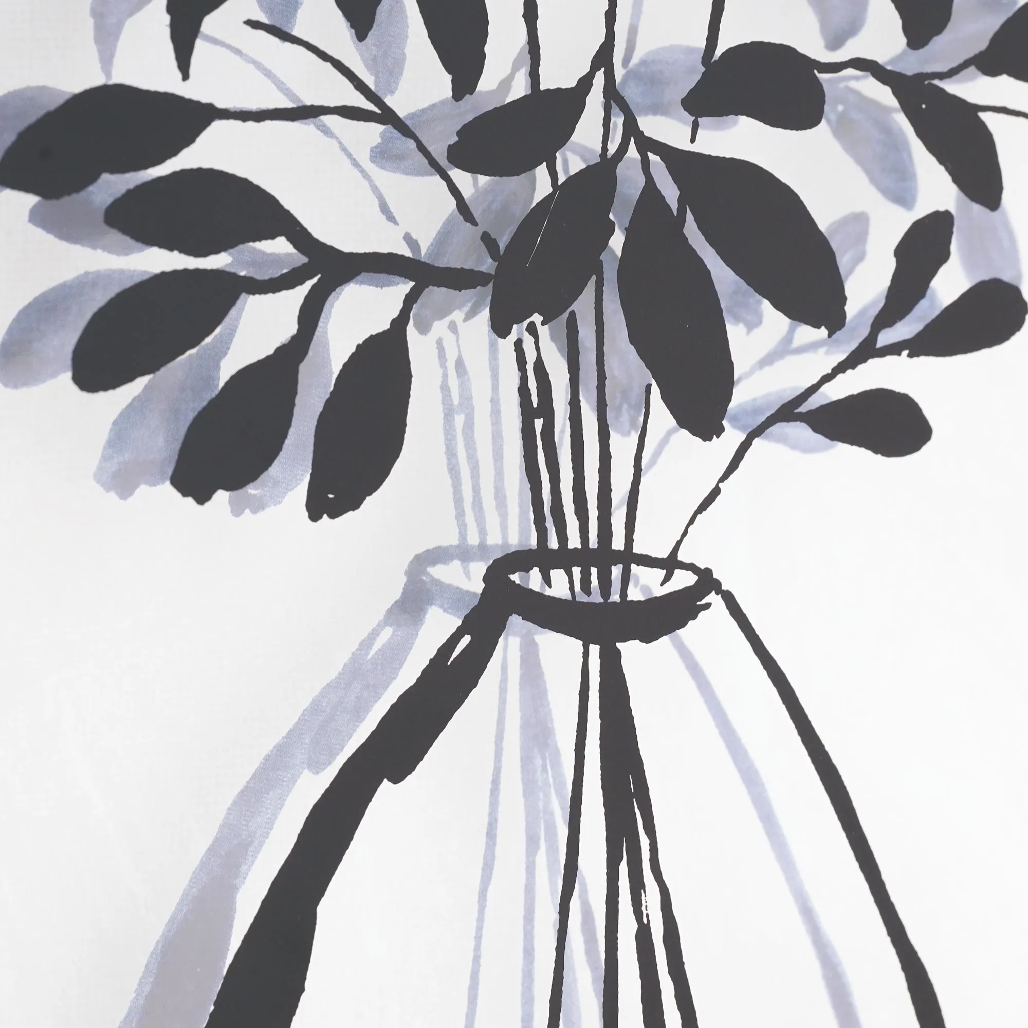 Branch Leaves in a Vase Printed Glass Wall Art - 12" x 15"