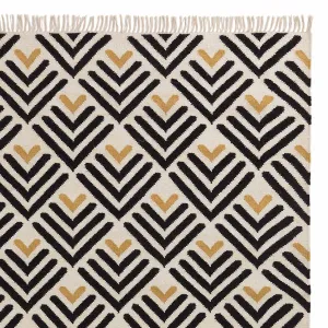 Caen Rug [Black/Bright mustard/Natural white]