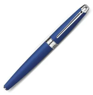 Caran d'Ache Leman Matte Blue Silver Rollerball Pen