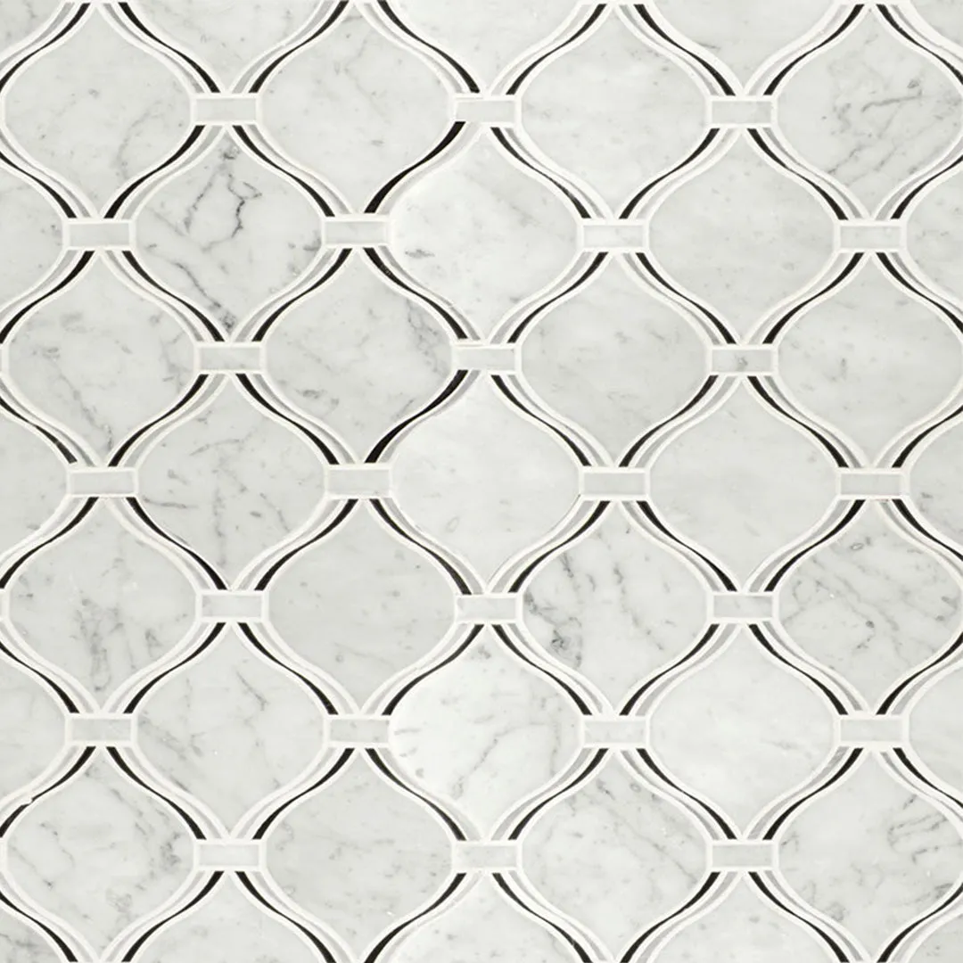 Carrara White Danza Arabesque - Stone Tile