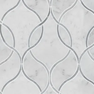 Carrara White Ellipsis - Stone Tile