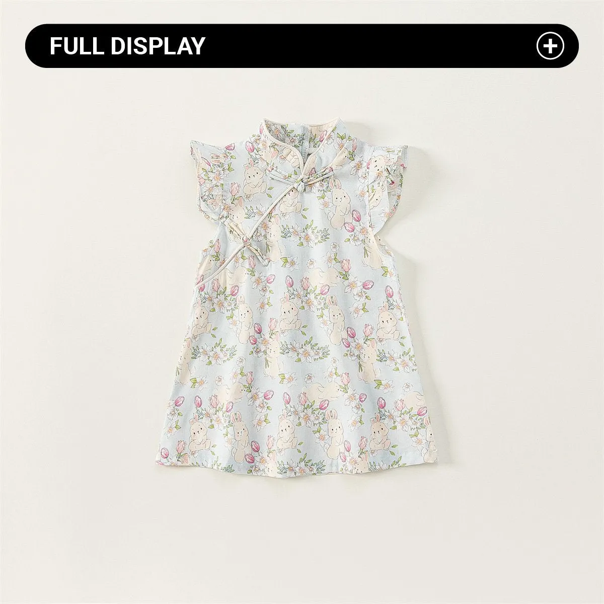 Charming Girls' Floral Cheongsam Dress