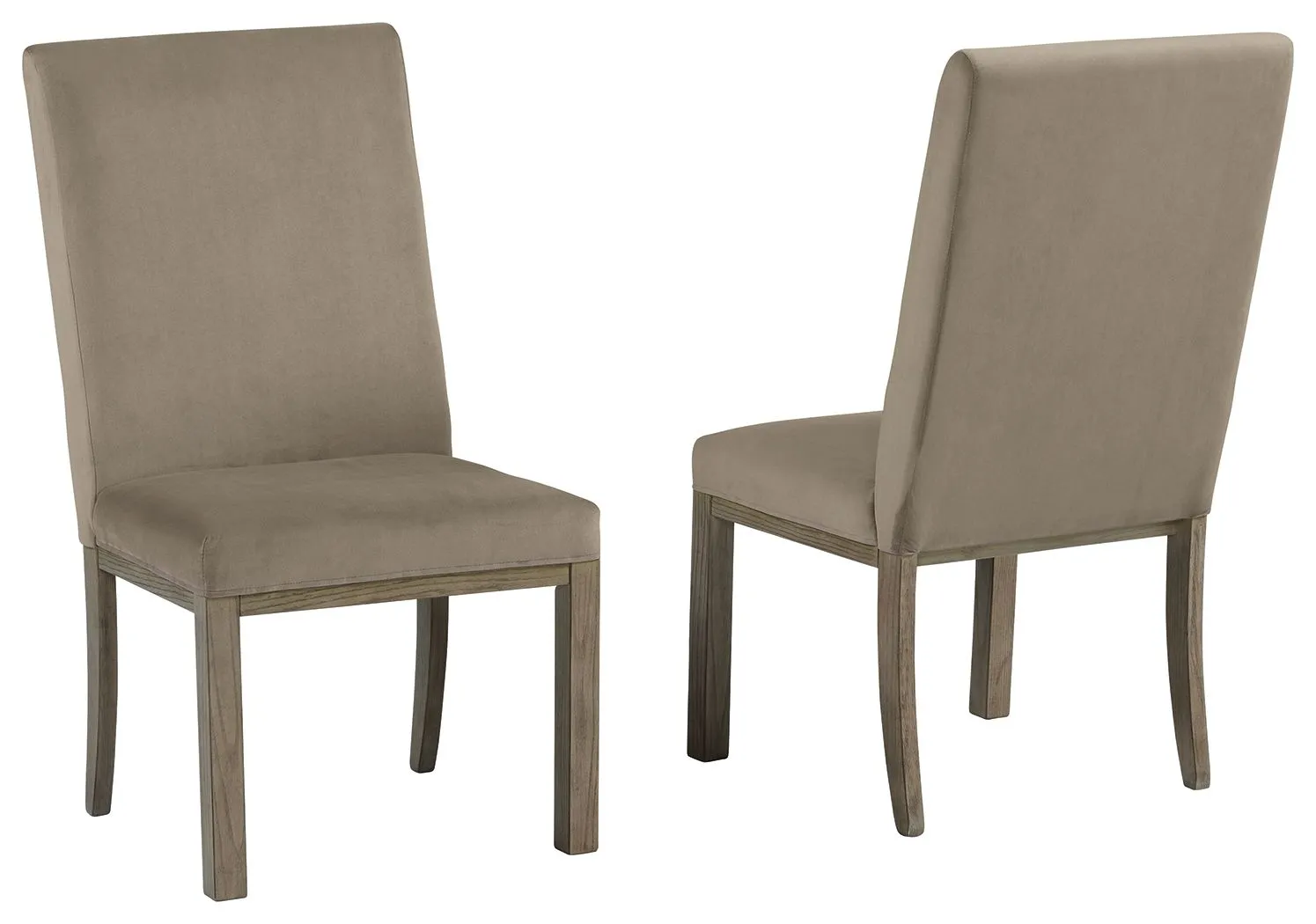 Chrestner - Gray / Brown - Dining Uph Side Chair (Set of 2)