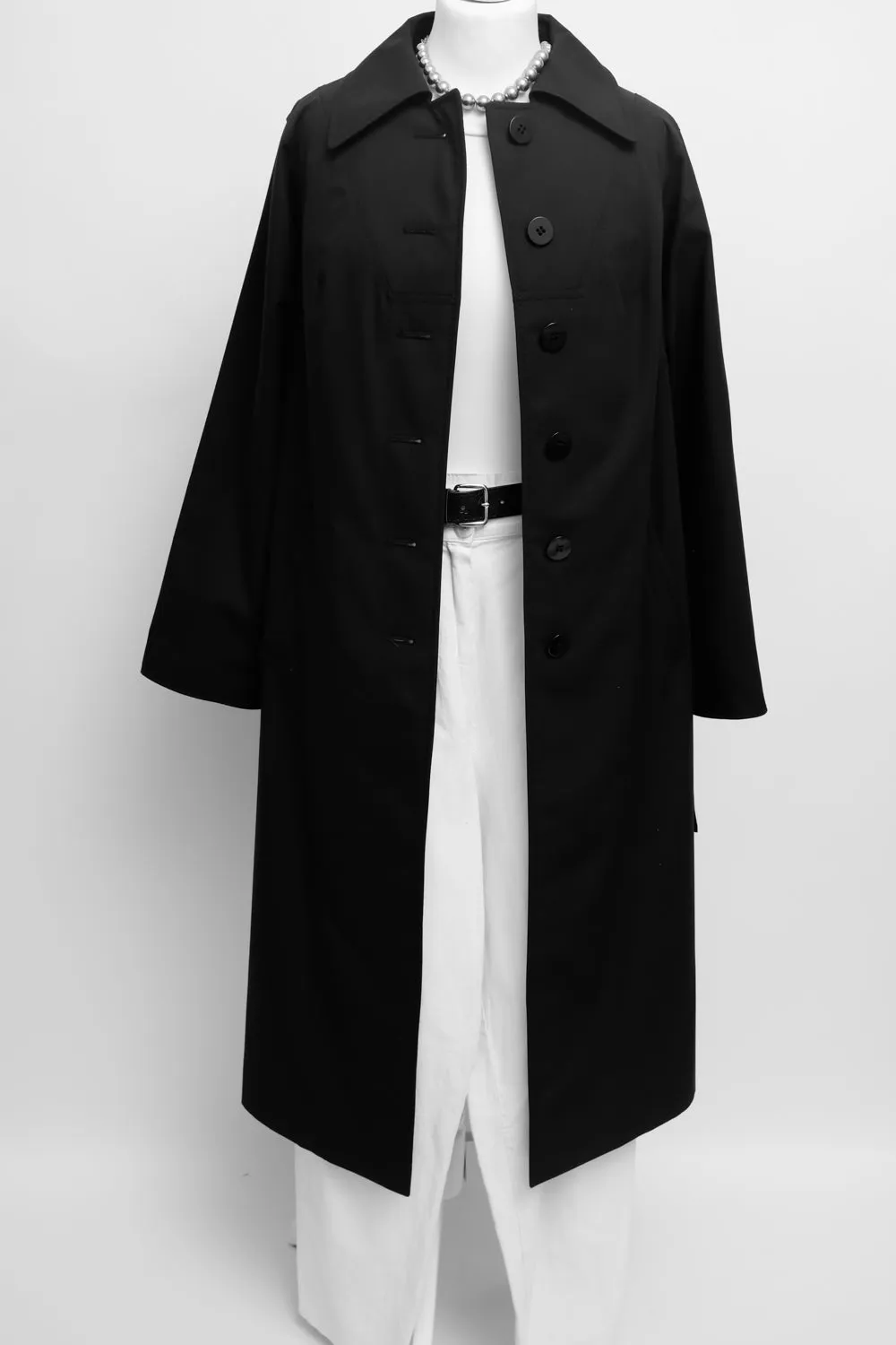 CLASSY BLACK VINTAGE 1960 TRENCH