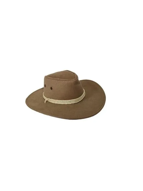 Cowboy Hat with Rope Band - Brown (1ct)