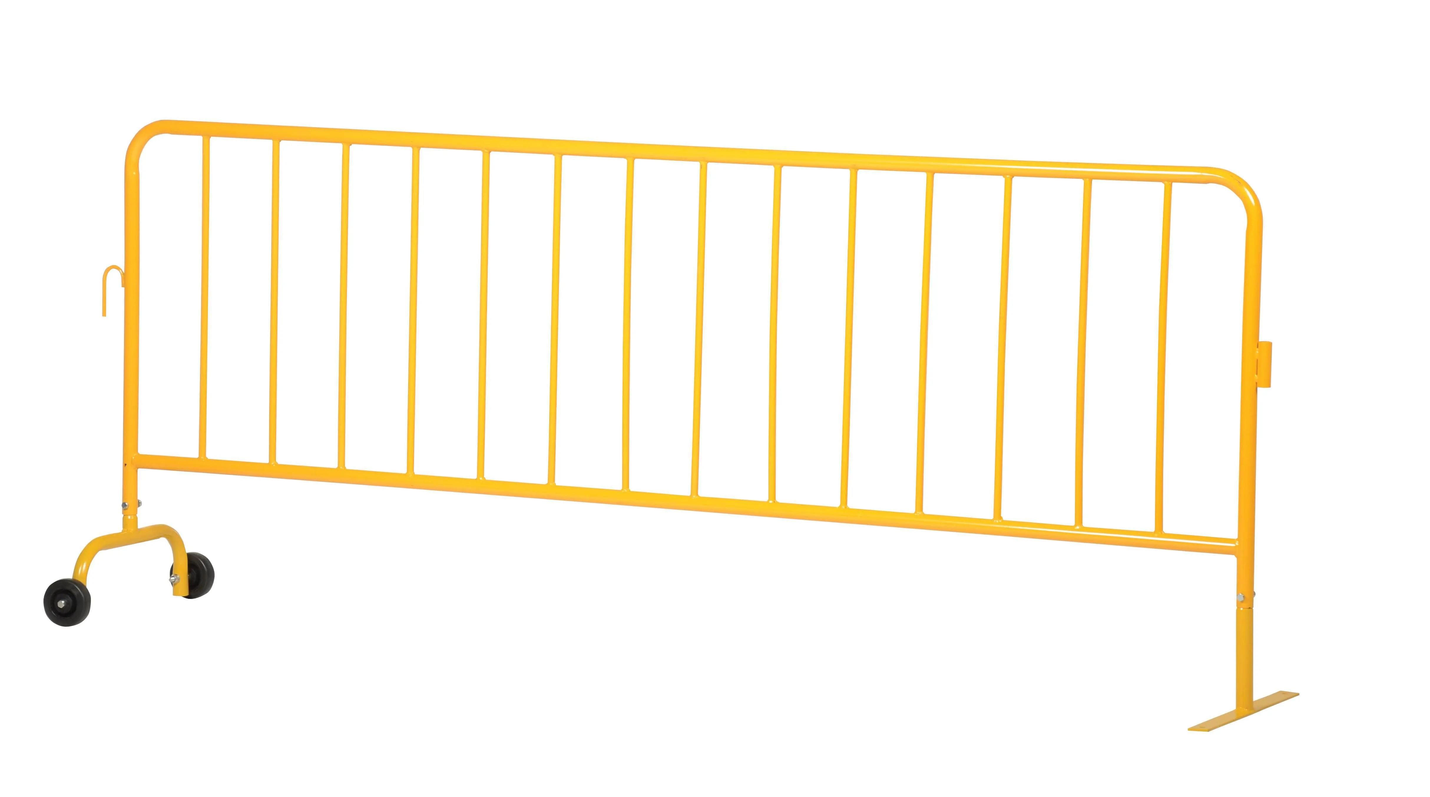 Crowd Control Interlocking Barricades - Powder Coat Safety Yellow Finish