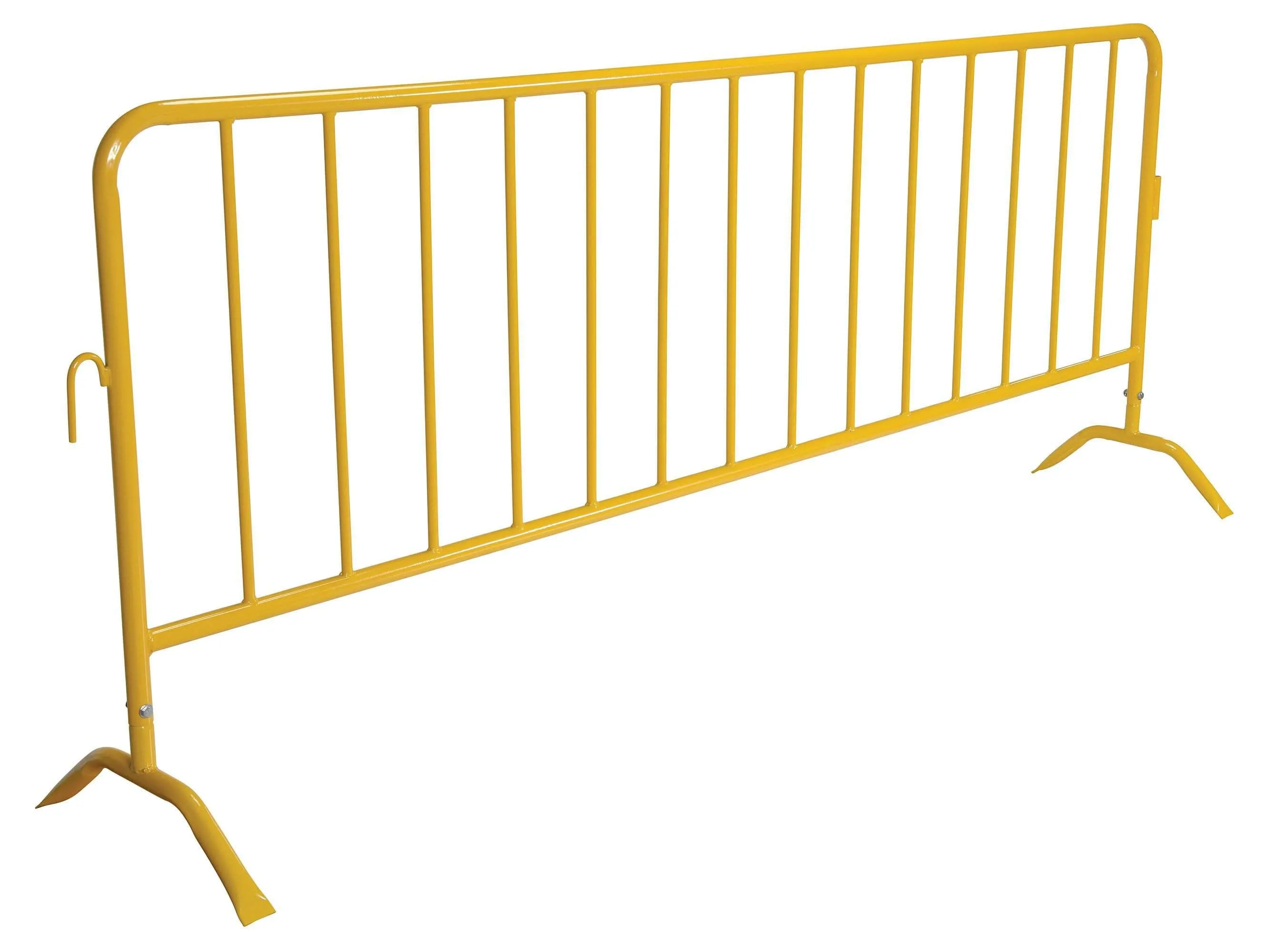 Crowd Control Interlocking Barricades - Powder Coat Safety Yellow Finish