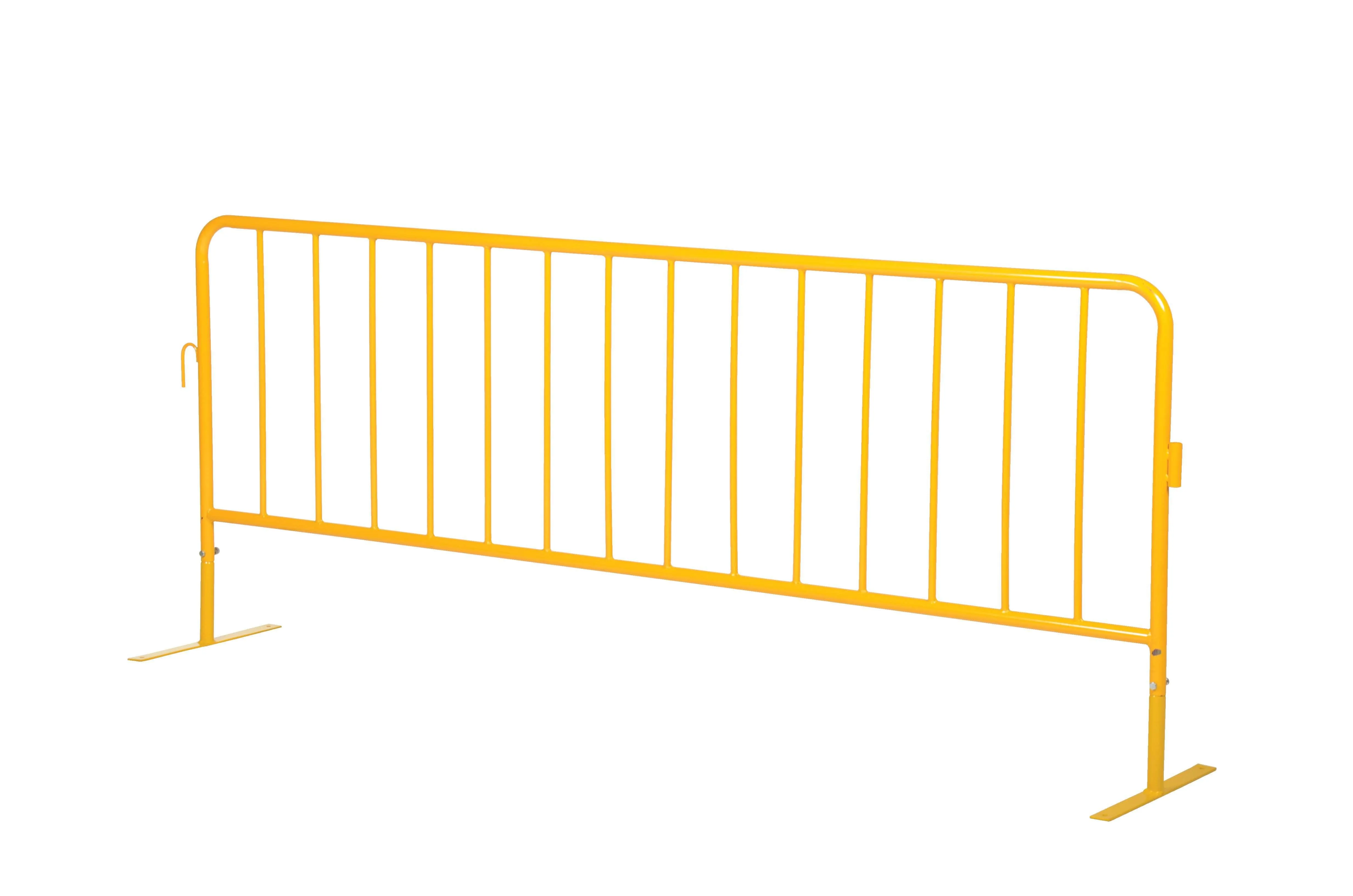 Crowd Control Interlocking Barricades - Powder Coat Safety Yellow Finish