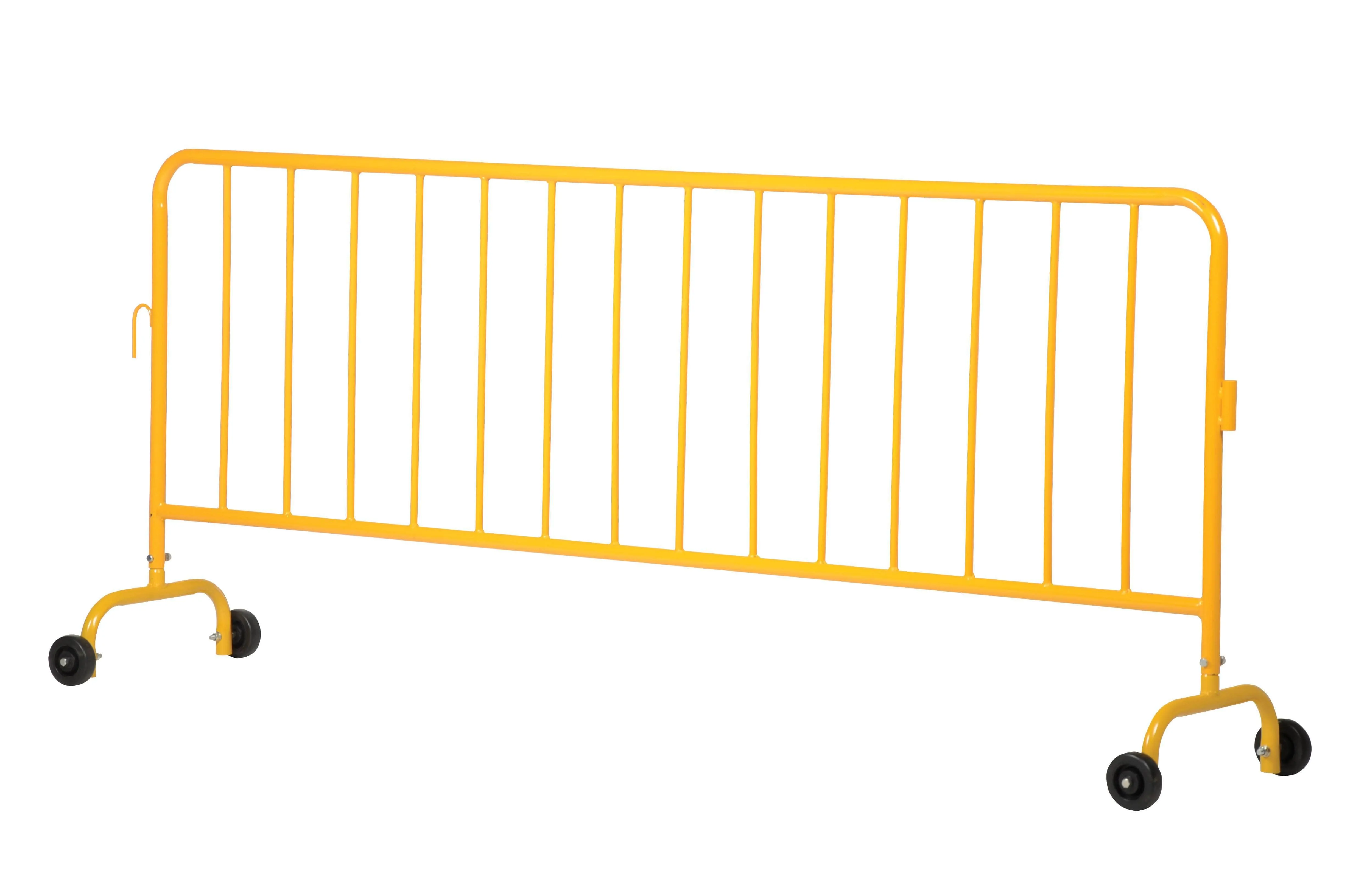 Crowd Control Interlocking Barricades - Powder Coat Safety Yellow Finish