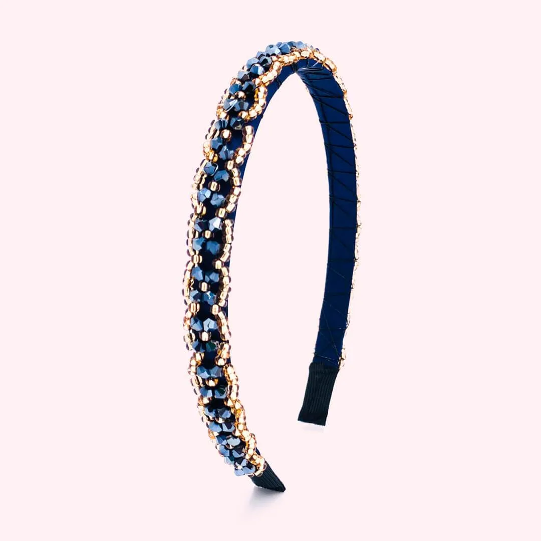 Crystal Beaded Thin Womens Hairbands • Aurora Model