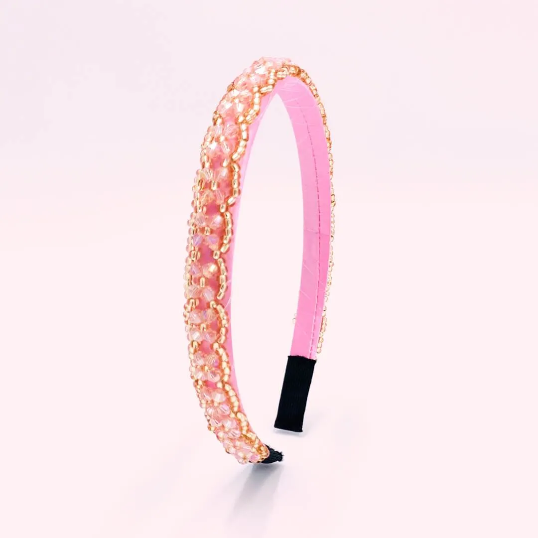 Crystal Beaded Thin Womens Hairbands • Aurora Model