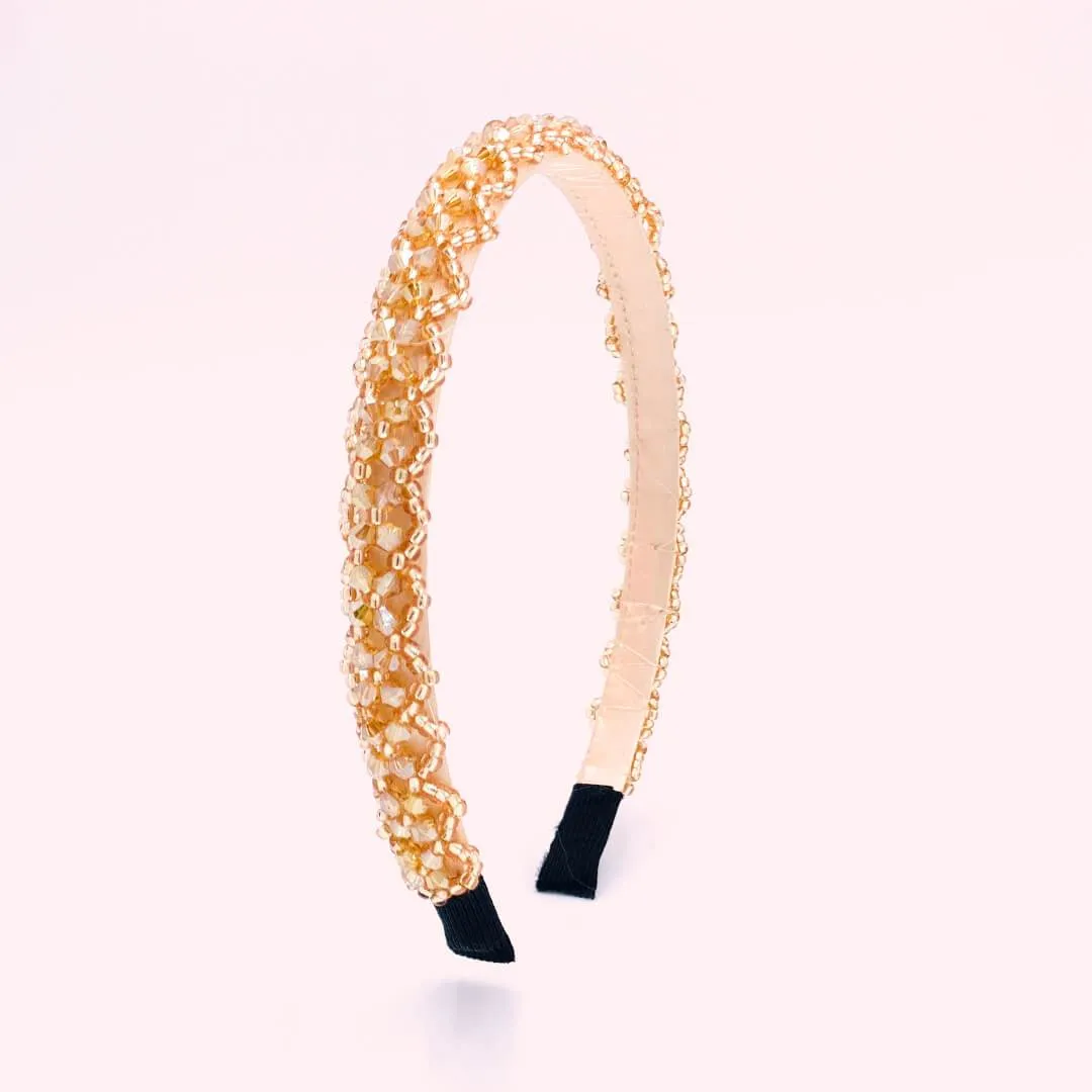 Crystal Beaded Thin Womens Hairbands • Aurora Model