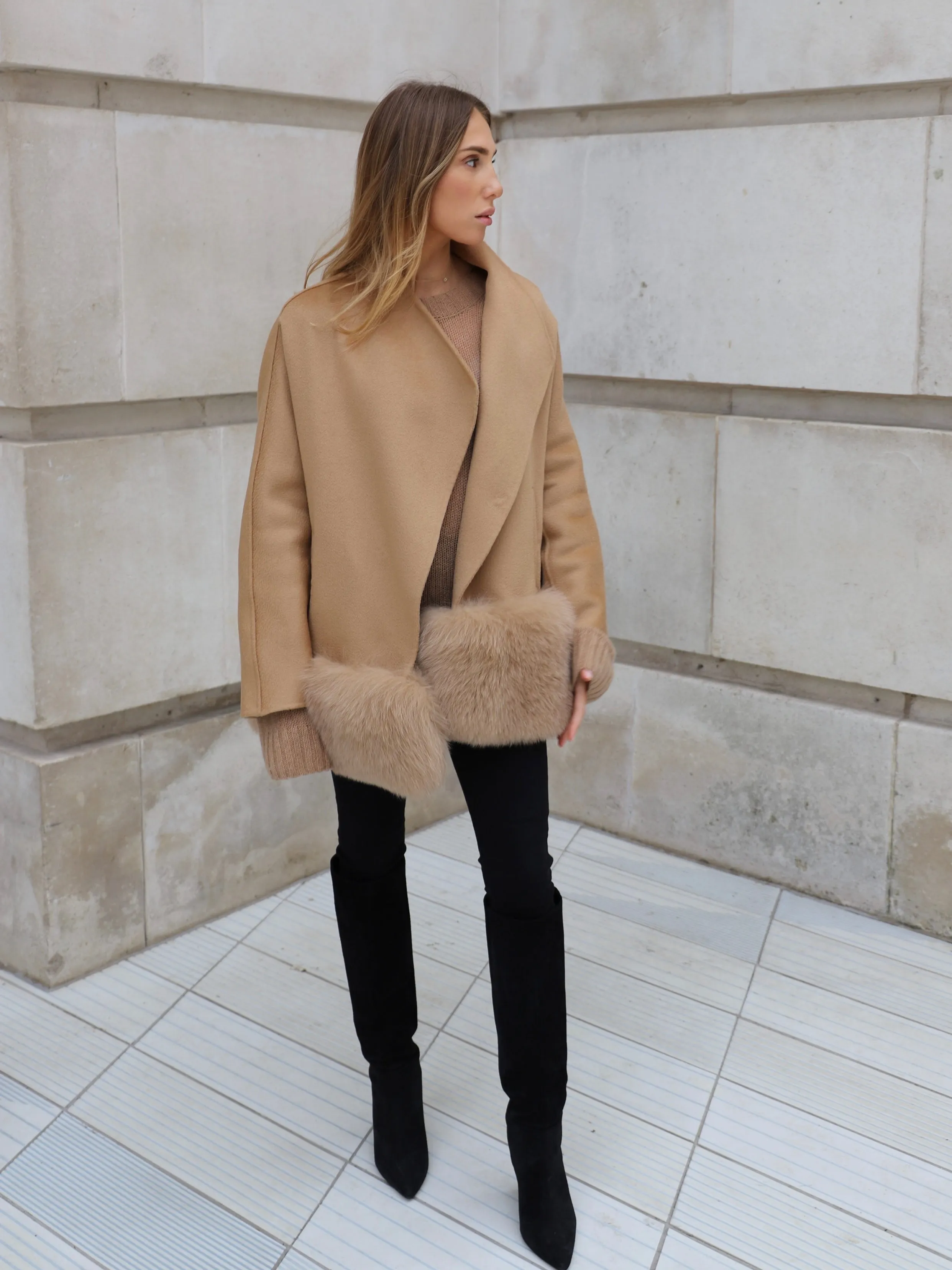 Daisy Cashmere Jacket Camel