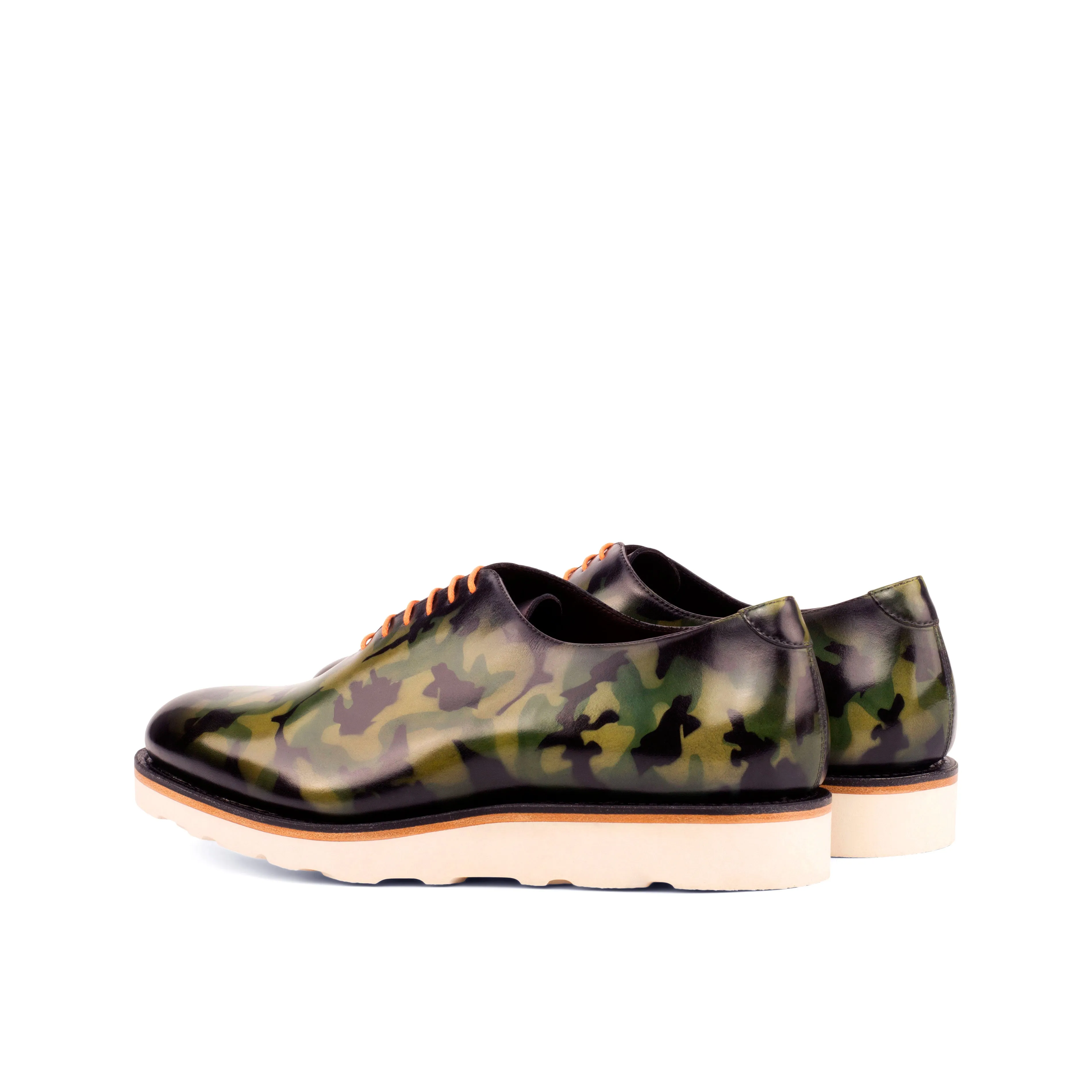 DapperFam Giuliano in Khaki Men's Hand-Painted Patina Whole Cut