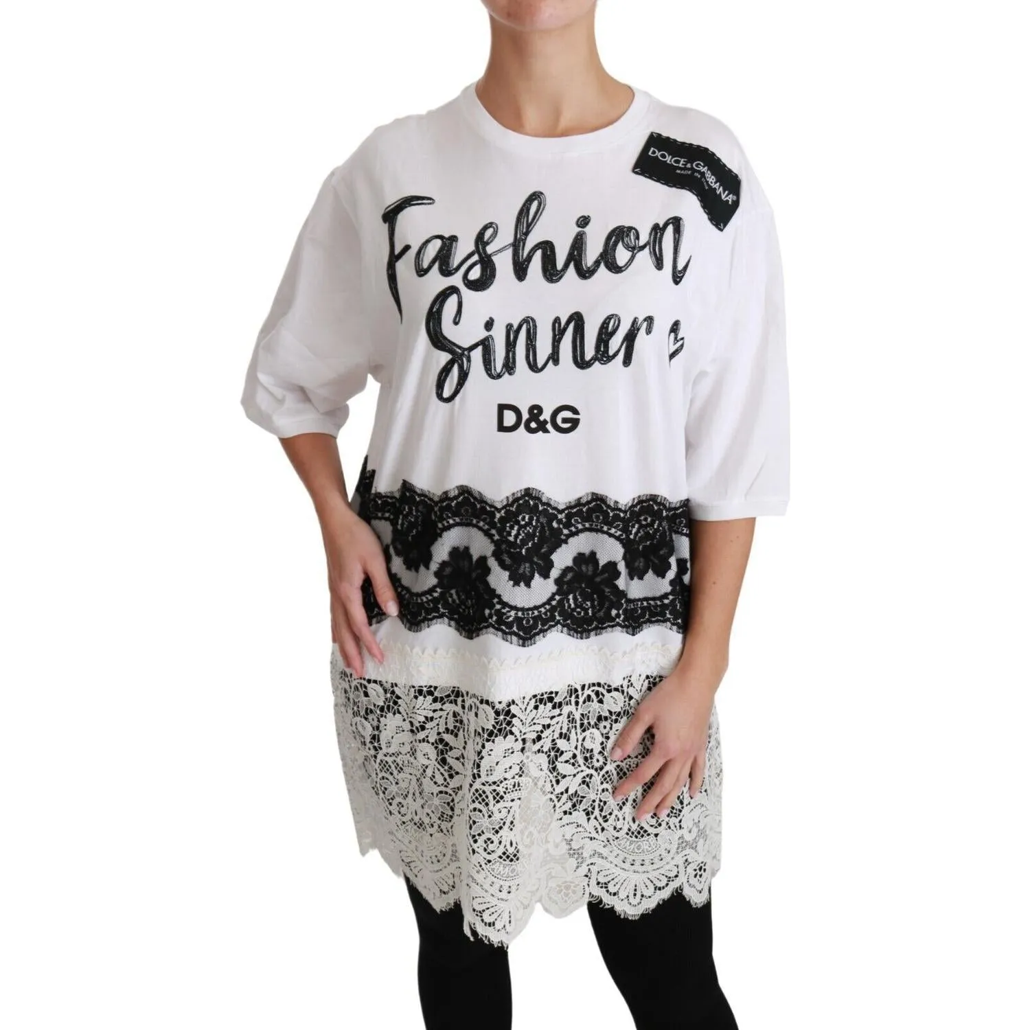 Dolce & Gabbana Chic DG Fashion Sinners Oversized Tee