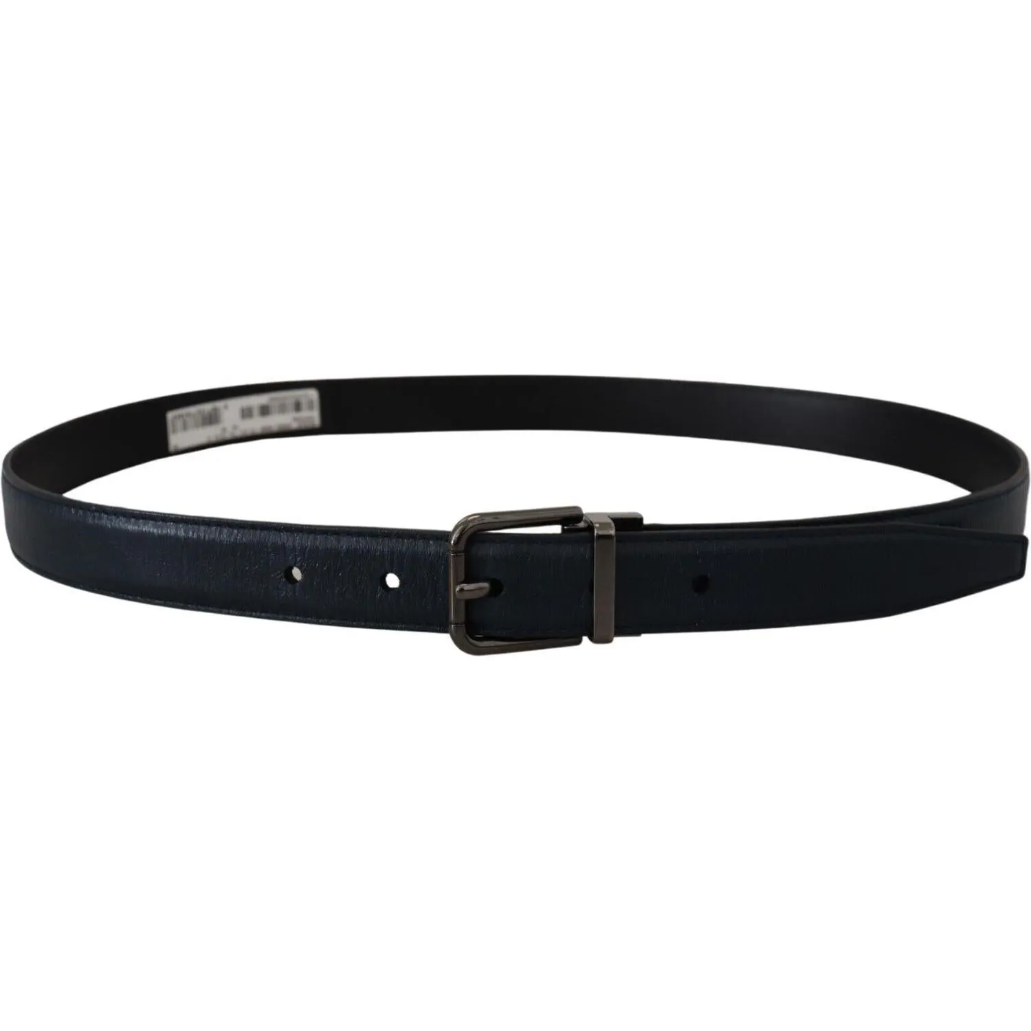 Dolce & Gabbana Elegant Dark Blue Leather Belt