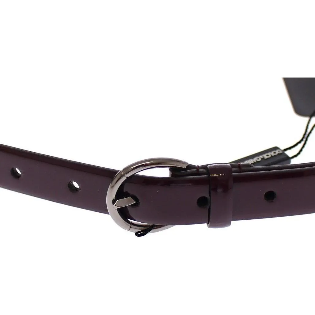 Dolce & Gabbana Elegant Purple Leather Belt - Italian Elegance