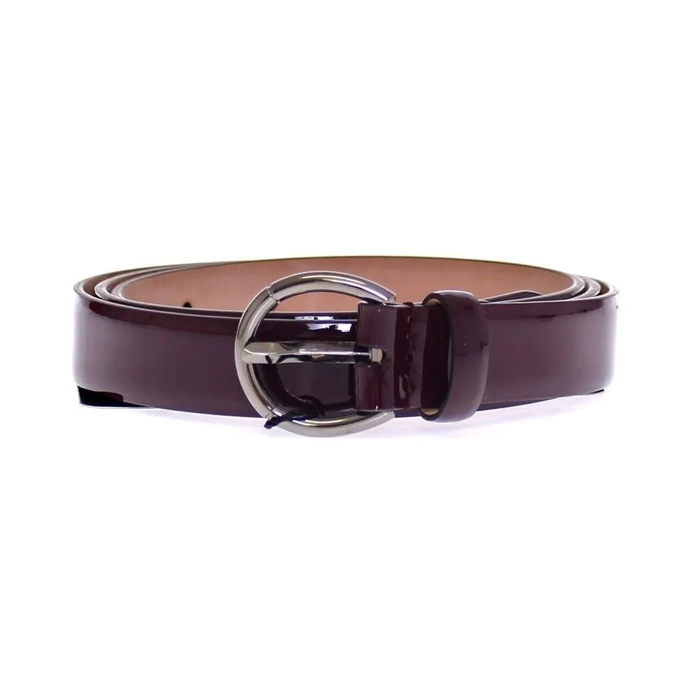 Dolce & Gabbana Elegant Purple Leather Belt - Italian Elegance