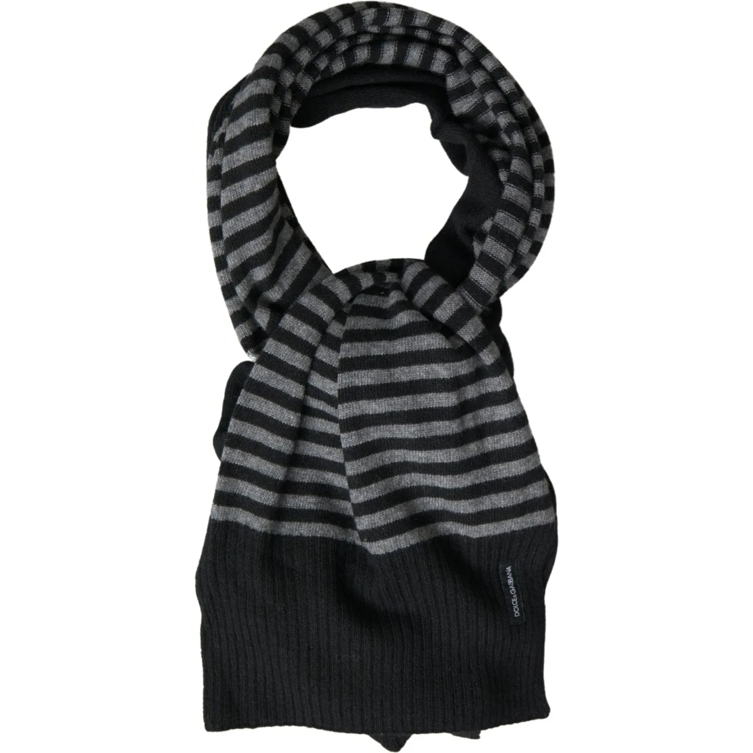 Dolce & Gabbana Elegant Striped Wool Blend Men's Scarf