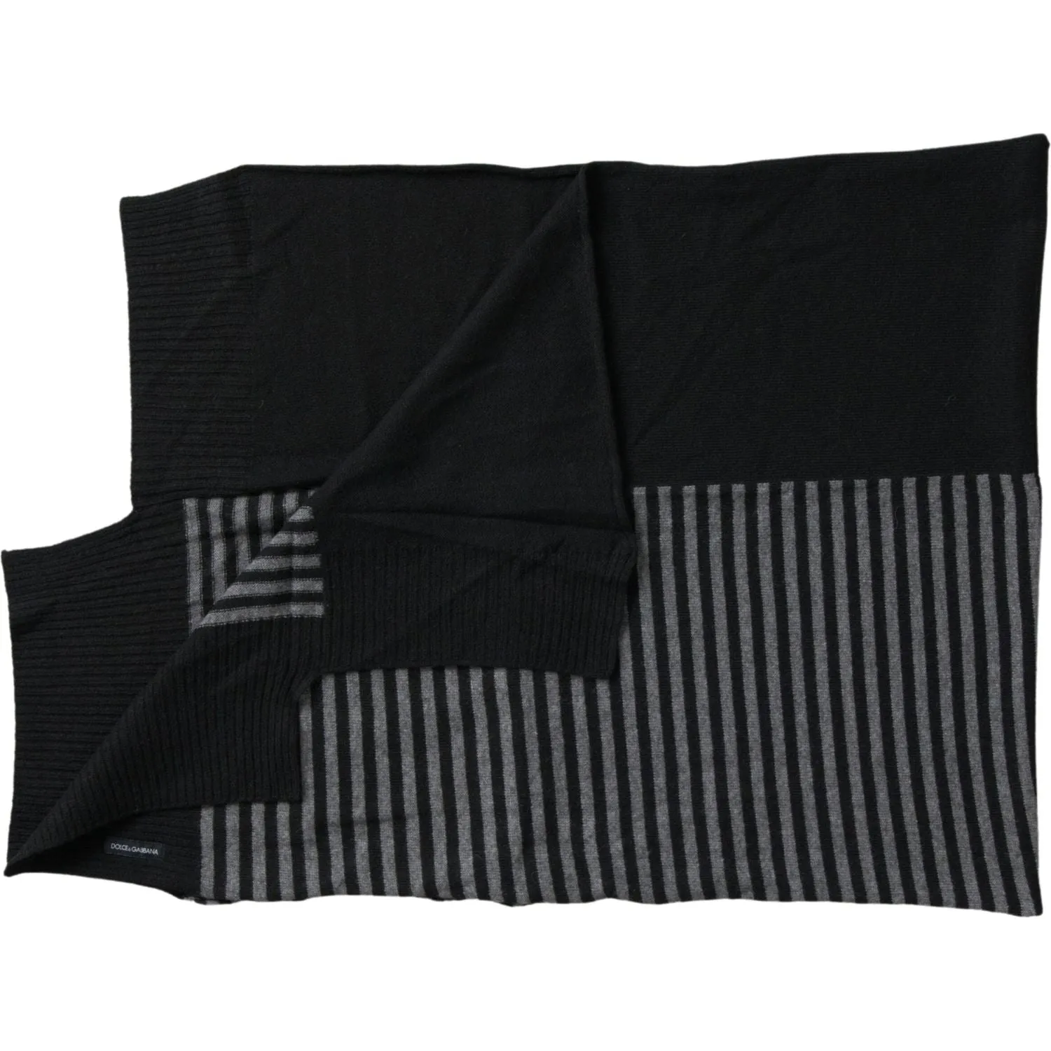 Dolce & Gabbana Elegant Striped Wool Blend Men's Scarf