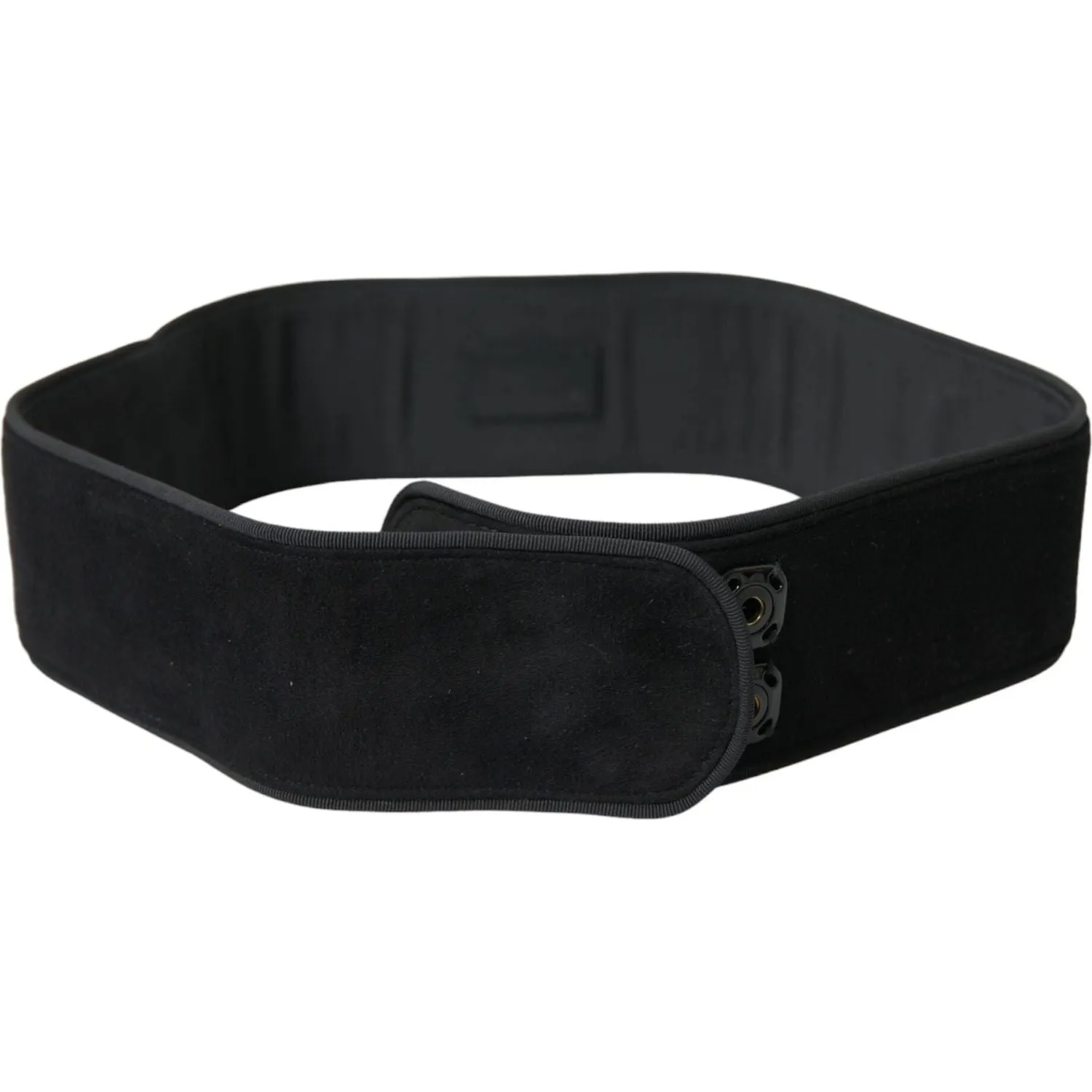 Dolce & Gabbana Elegant Suede Waist Belt in Timeless Black