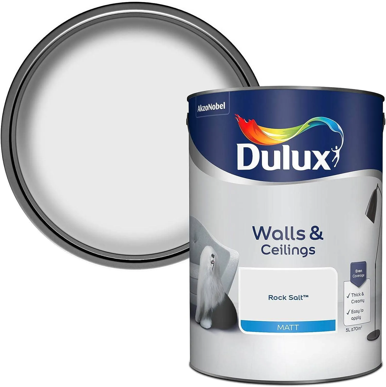 Dulux Matt Emulsion 5L - Rock Salt