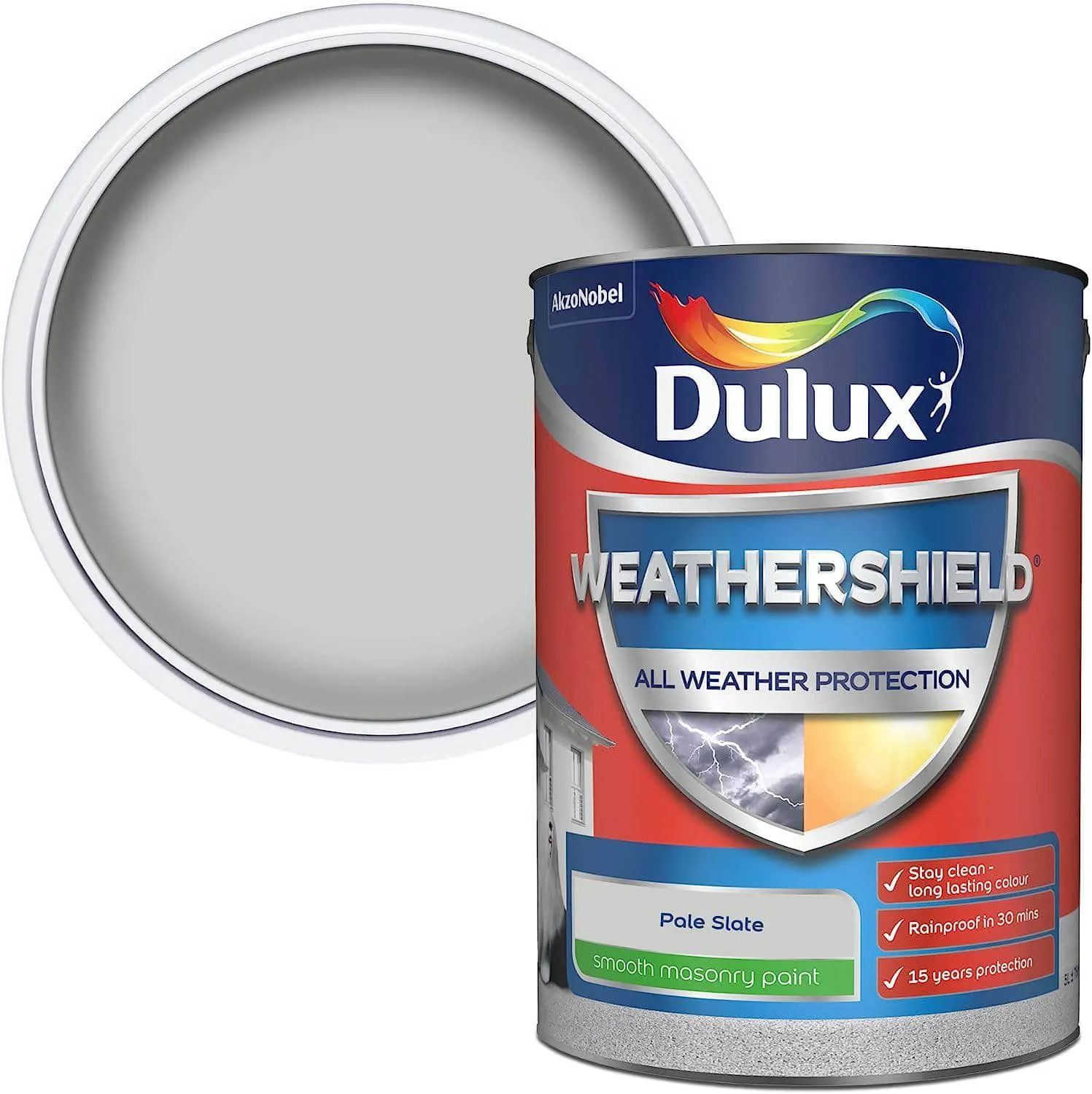 Dulux Weathershield 5L Masonry Paint - Pale Slate