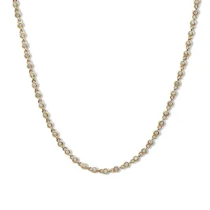 Eternity line Round Stone Tennis Necklace