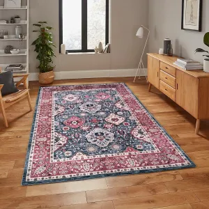 Gilgit Multicolour Traditional Nonslip Rug