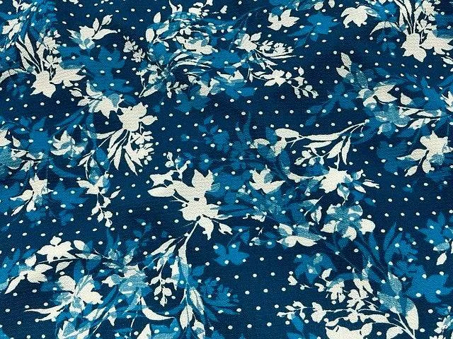 Hidden Floral - Bubble Printed Crepe