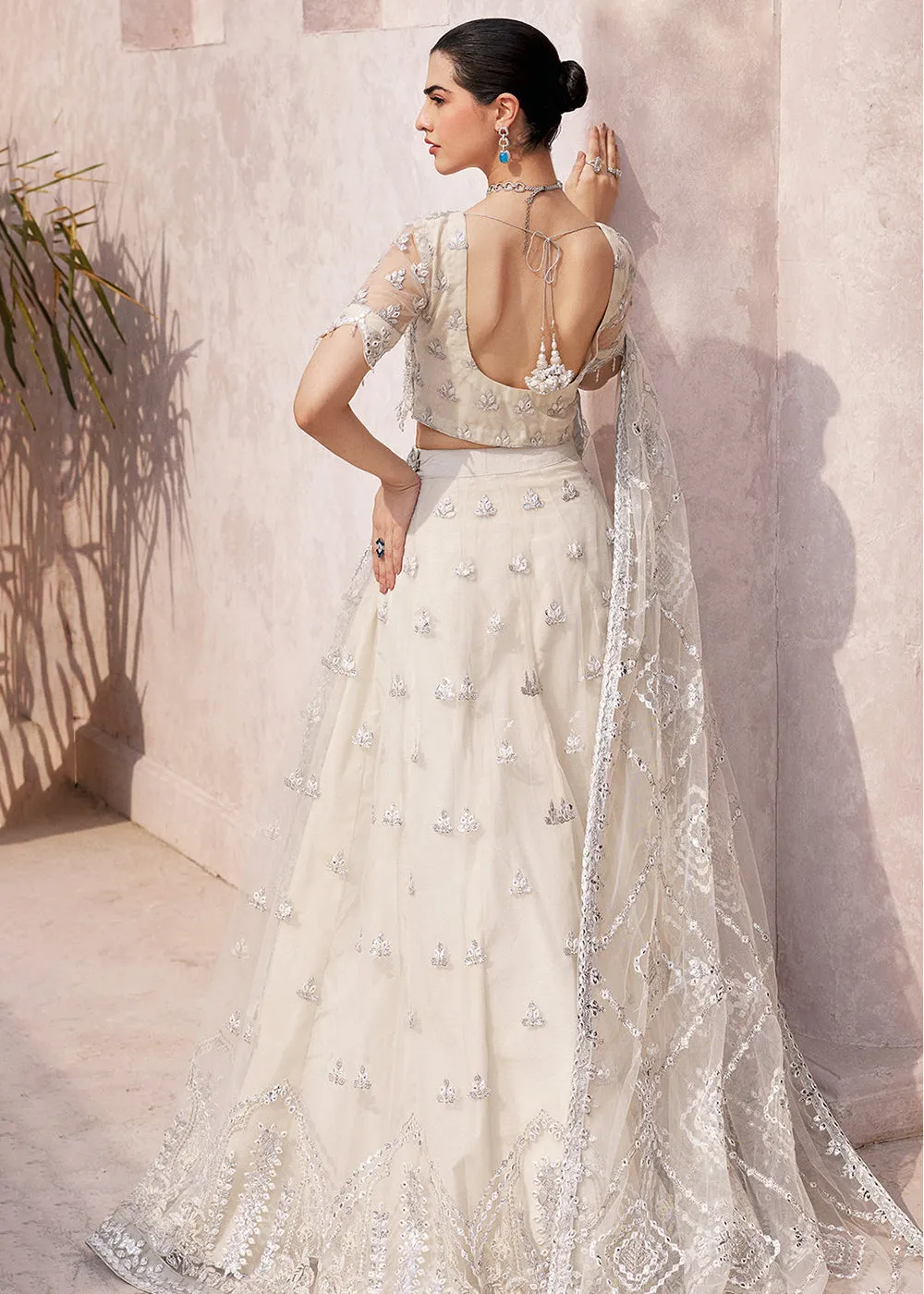 Ivory Lehenga Choli | Emaan Adeel | Mirha Wedding Edition '23 | MH-201